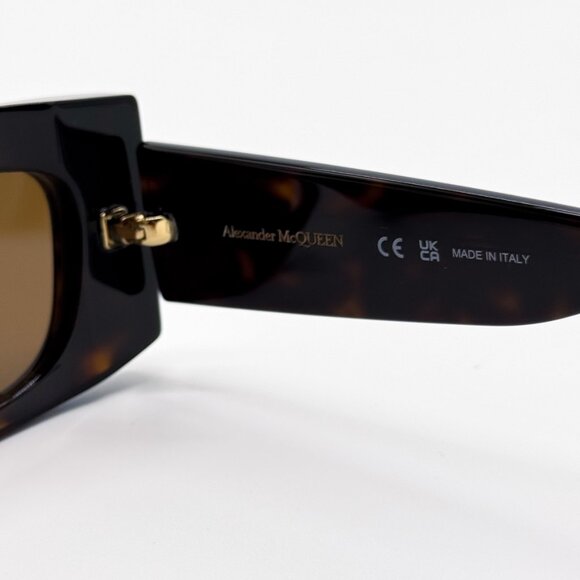 NEW ALEXANDER MCQUEEN AM0426S 002 WOMEN HAVANA SUNGLASSES ALEXANDER MCQUEEN - Picture 10 of 11